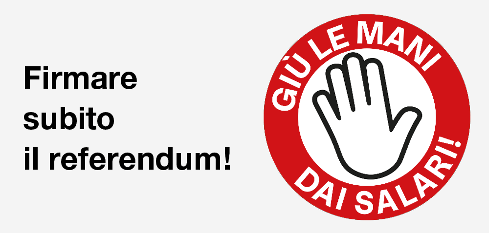 Referendum «Giù le mani dai salari»